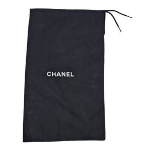Authentic Chanel black dust bag drawstring 14 x 8.5